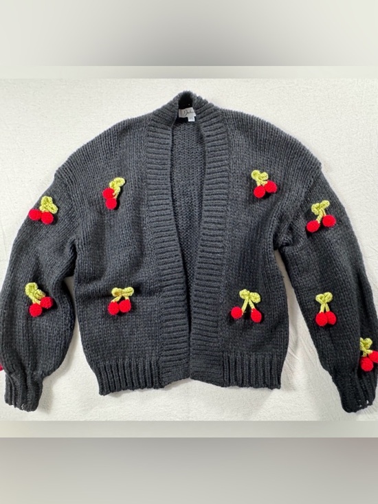 Anthropologie Sweaters - ANTHROPOLOGIE Cherry Cardigan Sweater | Hand-Knit Style | One Size NWOT